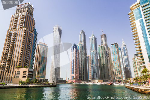 Image of Dubai Marina cityscape, UAE