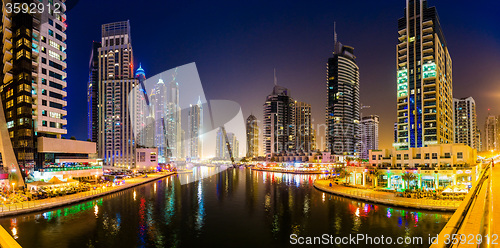 Image of Dubai Marina cityscape, UAE