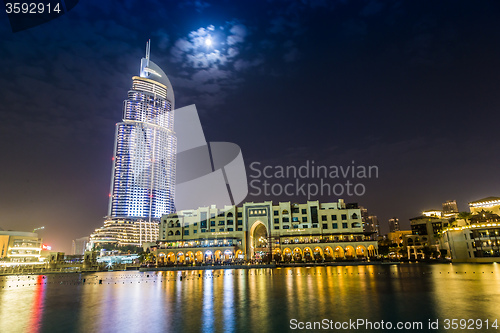 Image of Address Hotel in the downtown Dubai area overlooks the famous da