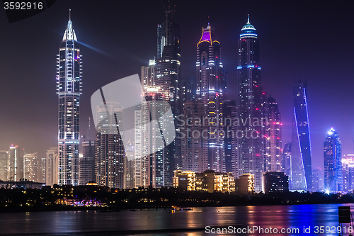 Image of Dubai Marina cityscape, UAE