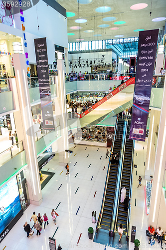 Image of Interior View of Dubai Mall - world\'s largest shopping mall