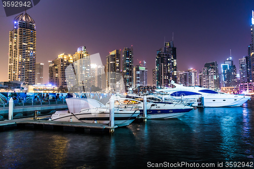 Image of Dubai Marina cityscape, UAE