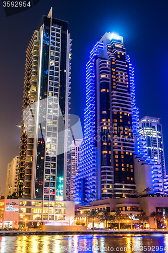 Image of Dubai Marina cityscape, UAE