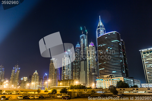 Image of Dubai Marina cityscape, UAE