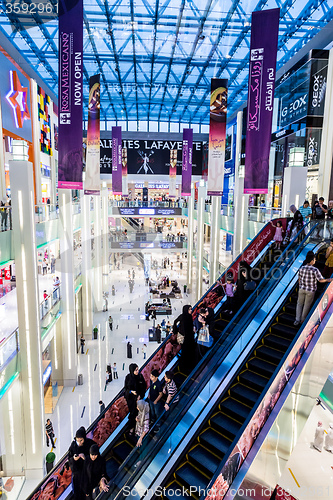 Image of Interior View of Dubai Mall - world\'s largest shopping mall