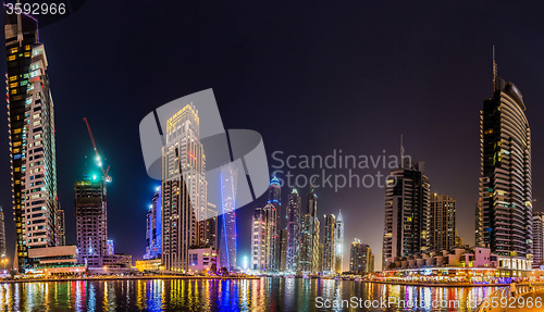 Image of Dubai Marina cityscape, UAE