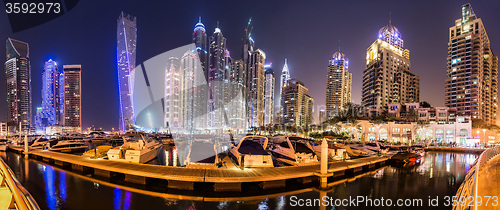 Image of Dubai Marina cityscape, UAE