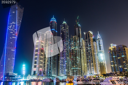 Image of Dubai Marina cityscape, UAE