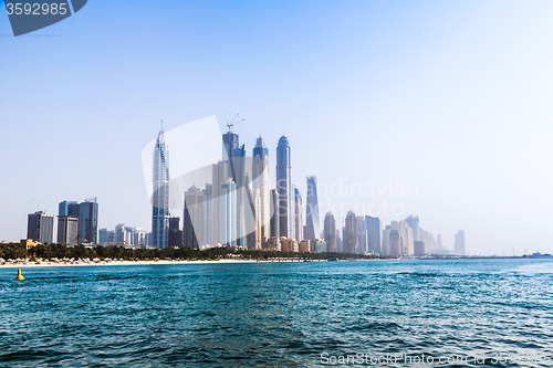 Image of Dubai Marina cityscape, UAE