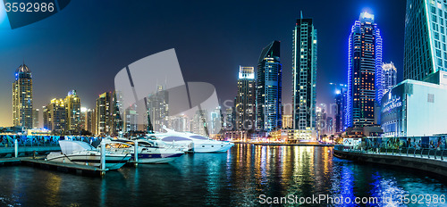 Image of Dubai Marina cityscape, UAE