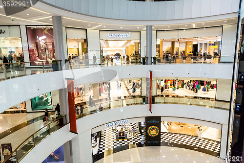 Image of Interior View of Dubai Mall - world\'s largest shopping mall