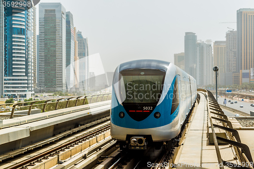 Image of Dubai metro railway