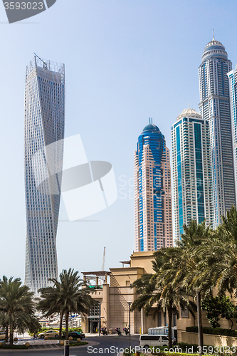 Image of Dubai Marina cityscape, UAE