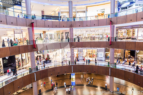 Image of Interior View of Dubai Mall - world\'s largest shopping mall