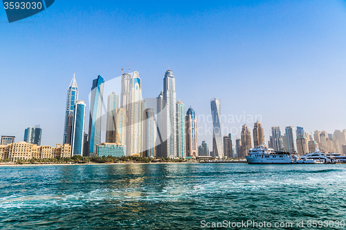 Image of Dubai Marina cityscape, UAE