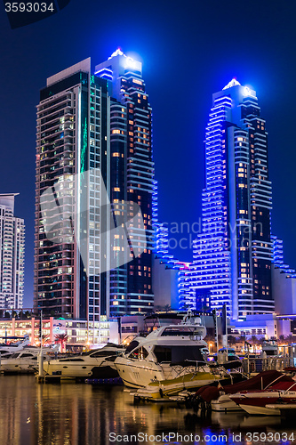 Image of Dubai Marina cityscape, UAE