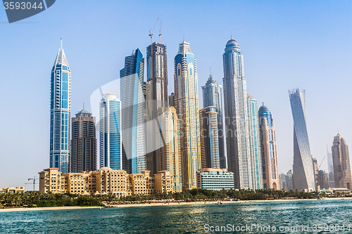 Image of Dubai Marina cityscape, UAE