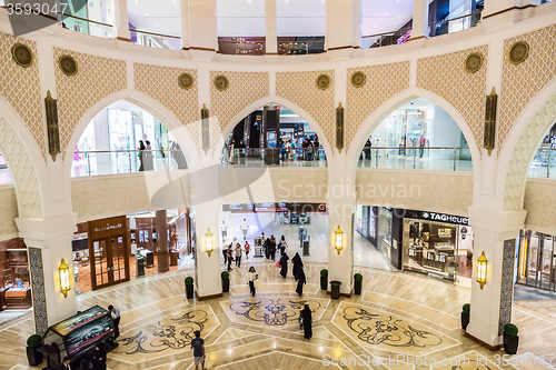 Image of Interior View of Dubai Mall - world\'s largest shopping mall