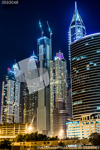 Image of Dubai Marina cityscape, UAE