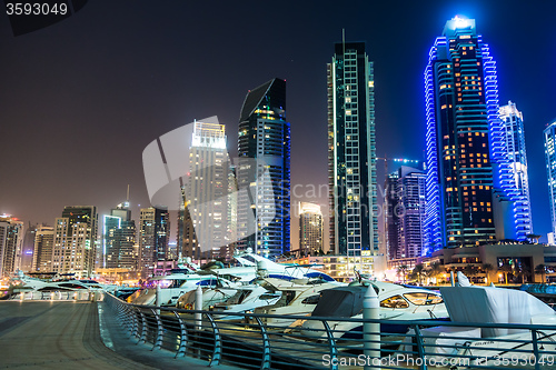 Image of Dubai Marina cityscape, UAE