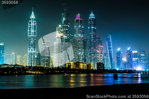 Image of Dubai Marina cityscape, UAE