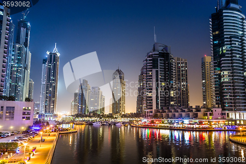 Image of Dubai Marina cityscape, UAE