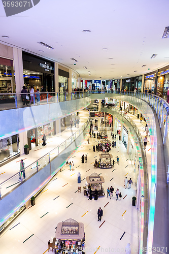 Image of Interior View of Dubai Mall - world\'s largest shopping mall