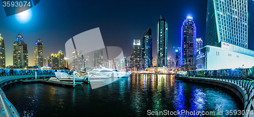 Image of Dubai Marina cityscape, UAE