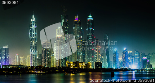 Image of Dubai Marina cityscape, UAE