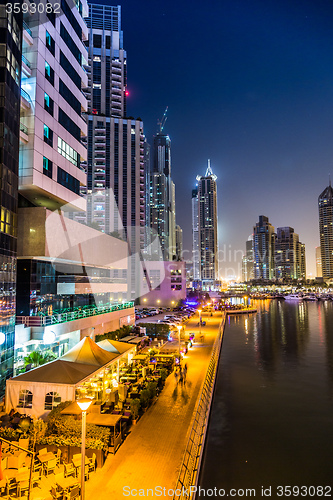 Image of Dubai Marina cityscape, UAE