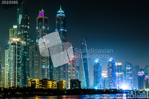 Image of Dubai Marina cityscape, UAE