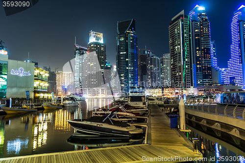 Image of Dubai Marina cityscape, UAE