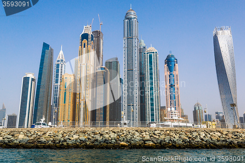 Image of Dubai Marina cityscape, UAE