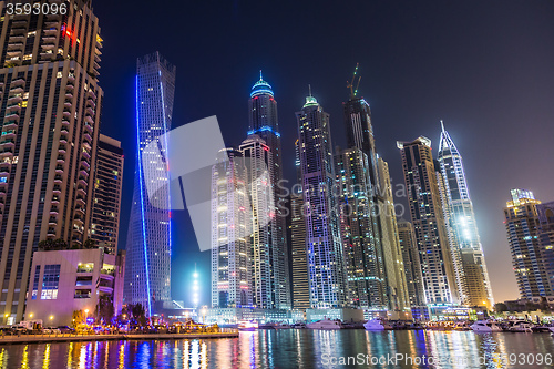 Image of Dubai Marina cityscape, UAE