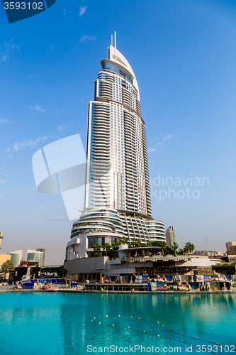 Image of Address Hotel in the downtown Dubai area overlooks the famous da