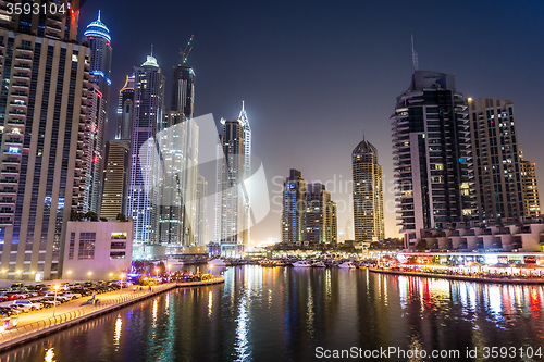 Image of Dubai Marina cityscape, UAE