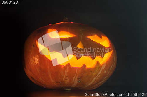 Image of Halloween pumpkin on black
