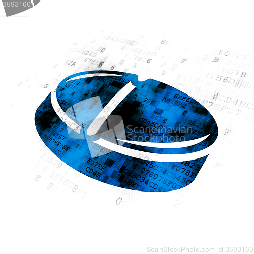 Image of Medicine concept: Pill on Digital background