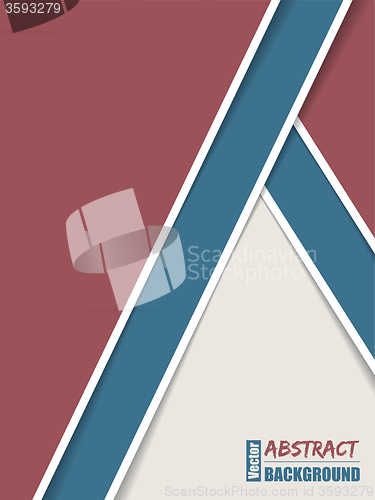 Image of Abstract brochure with stripes and shadows