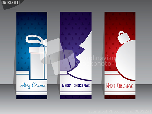 Image of Christmas shopping label designs with symbols