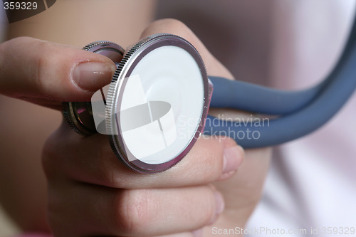 Image of Portrait of a young doctor with stethoscope.