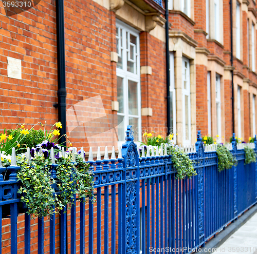Image of old window in europe london  red brick wall     and      histori