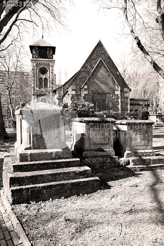 Image of in cemetery  england europe old construction and    history