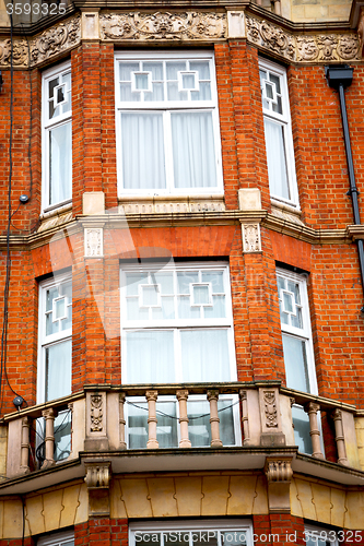 Image of in europe london   red brick       historical window