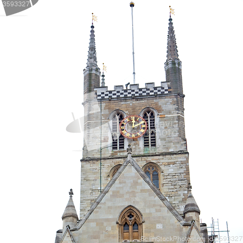 Image of door southwark  cathedral in london england old  construction an