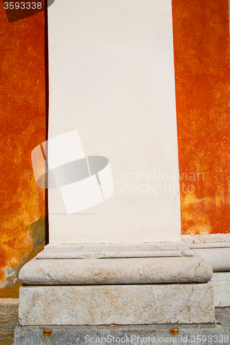 Image of abstract old column in the  country  of red