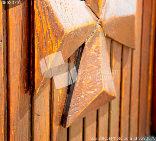 Image of grain texture of a brown antique wooden old door in italy   euro