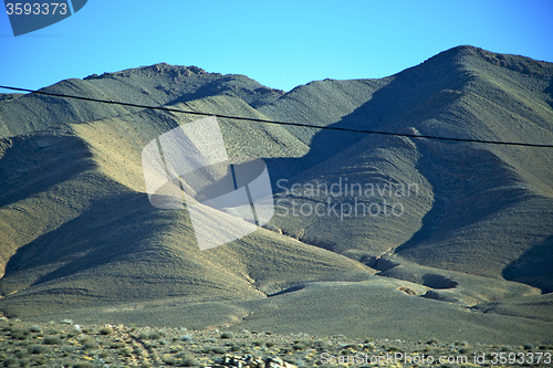 Image of valley hill   in   africa morocco the 