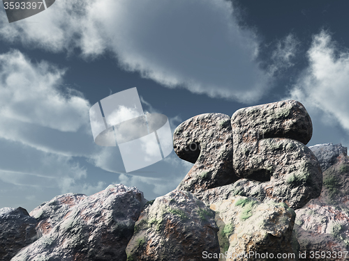Image of number twenty five rock