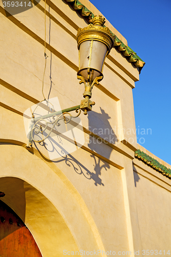 Image of  street lamp in morocco africa old   decoration